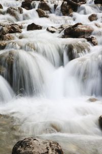 Scenic view of waterfall