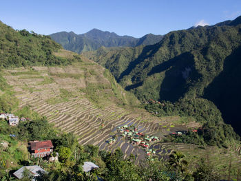 High angle view of landscape against sky