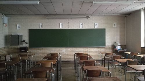 View of empty chairs