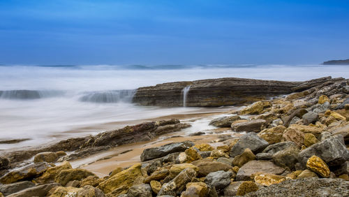 Rocks in sea