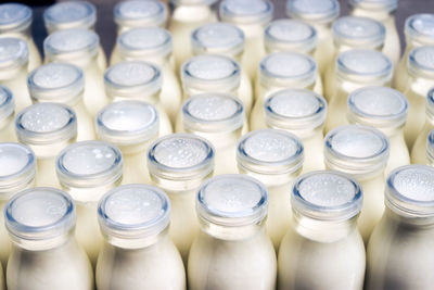 Full frame shot of bottles