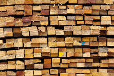 Full frame shot of logs