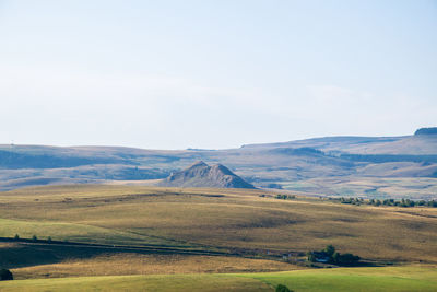 Photograph of the cézallier plain from the village of campains-brion