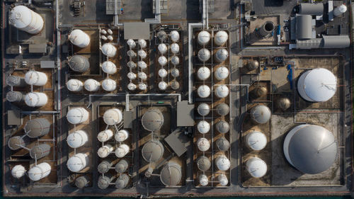 Directly above shot of chemical industry