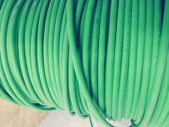 Close-up of green corn on table