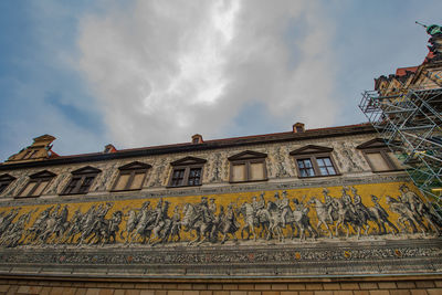 Low angle view of building against sky