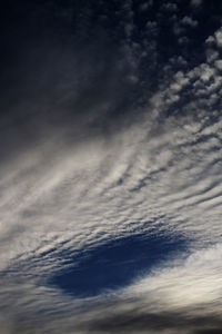 Low angle view of clouds in sky