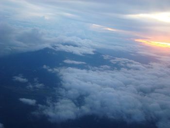 Aerial view of cloudy sky