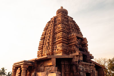 Low angle view of temple against clear sky