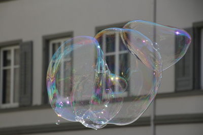 Close-up of bubbles in glass
