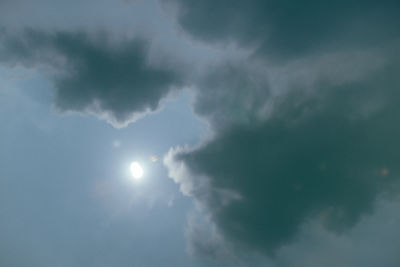 Low angle view of moon in sky