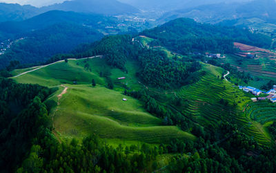 High angle view of landscape