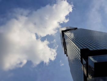 Low angle view of modern building against sky