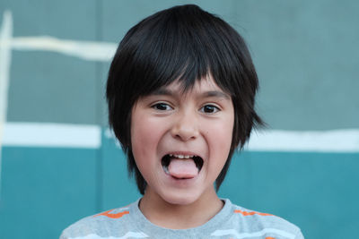 Close-up portrait of boy