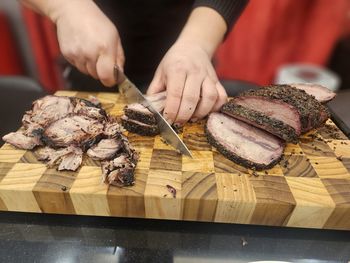 Close-up of food on table