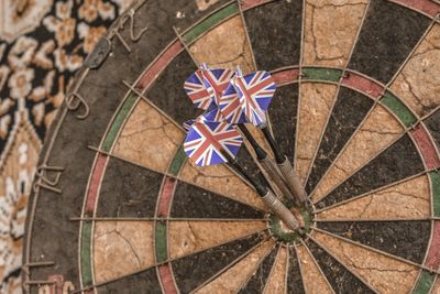 Close-up of dartboard