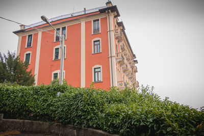 Low angle view of building against clear sky