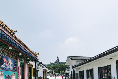 Low angle view of buildings against sky