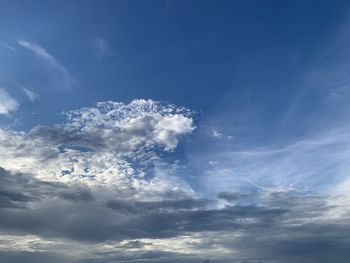 Low angle view of clouds in sky