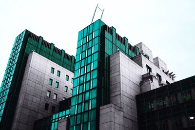 Low angle view of modern building against sky