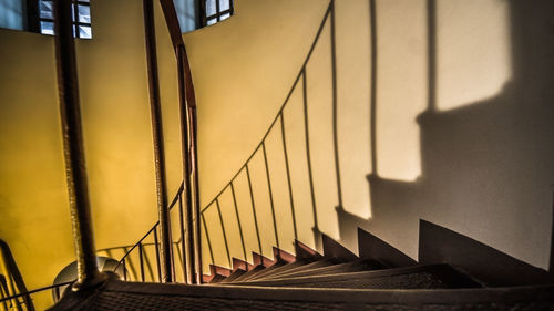 Low angle view of staircase against building