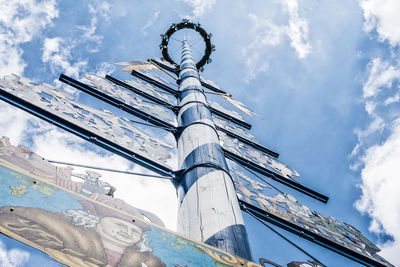 Low angle view of built structure against sky