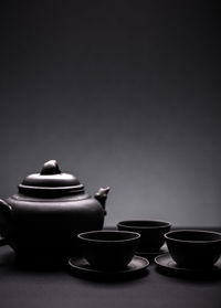 Close-up of teapot on table