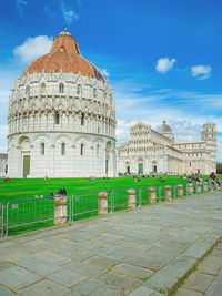 View of historical building against cloudy sky