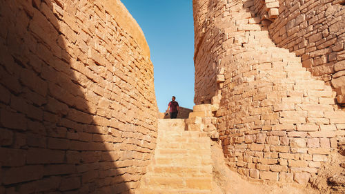 Low angle view of old ruins