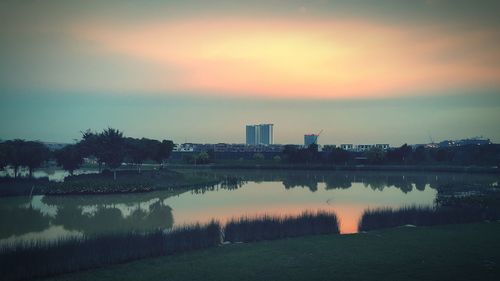 River at sunset