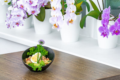 Close-up of potted plant on table