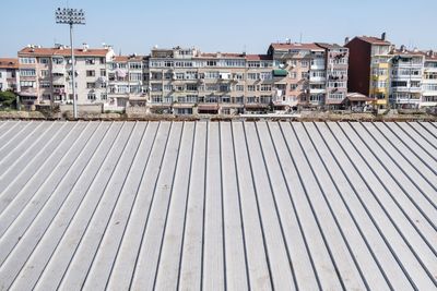 Low angle view of residential building against sky