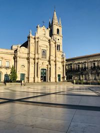 View of historical building against blue sky