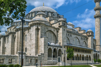 Low angle view of historical building against sky