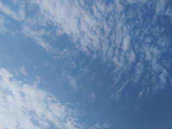 Low angle view of clouds in sky