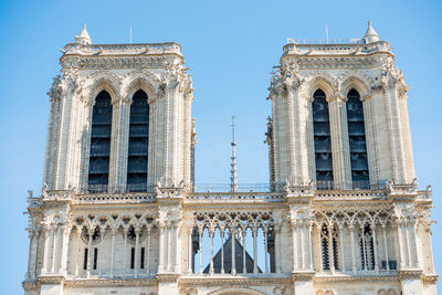 Low angle view of historical building against sky