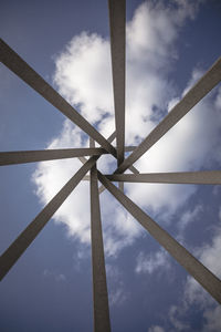 Low angle view of clouds against blue sky