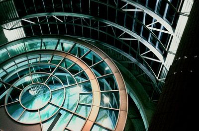 Low angle view of spiral staircase