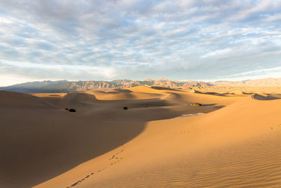 Scenic view of desert against sky