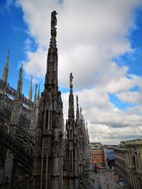 Low angle view of buildings against sky