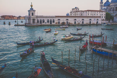 Boats in river