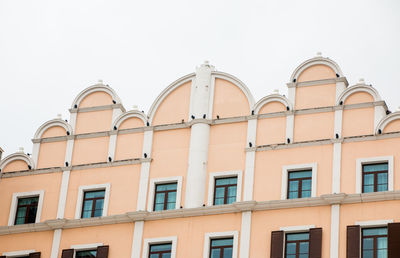 Low angle view of building against clear sky