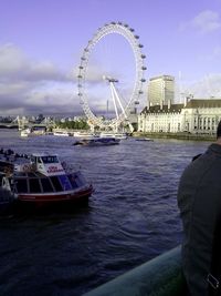 Ferris wheel in city