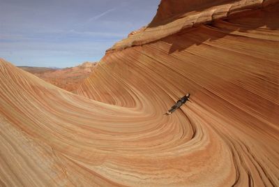 View of sand dunes in a desert