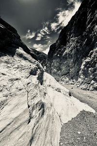 Scenic view of rocky mountains against sky