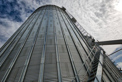 Low angle view of modern building against sky