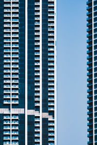 Low angle view of modern building against sky