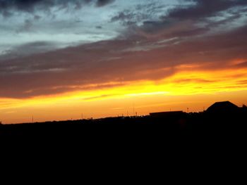 Scenic view of dramatic sky during sunset