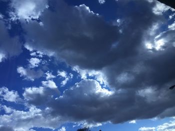 Low angle view of cloudy sky