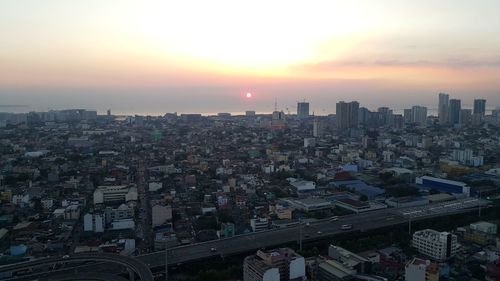 Cityscape at sunset